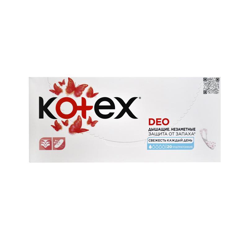 Daily pads "Kotex" DEO ultra-thin 20pcs