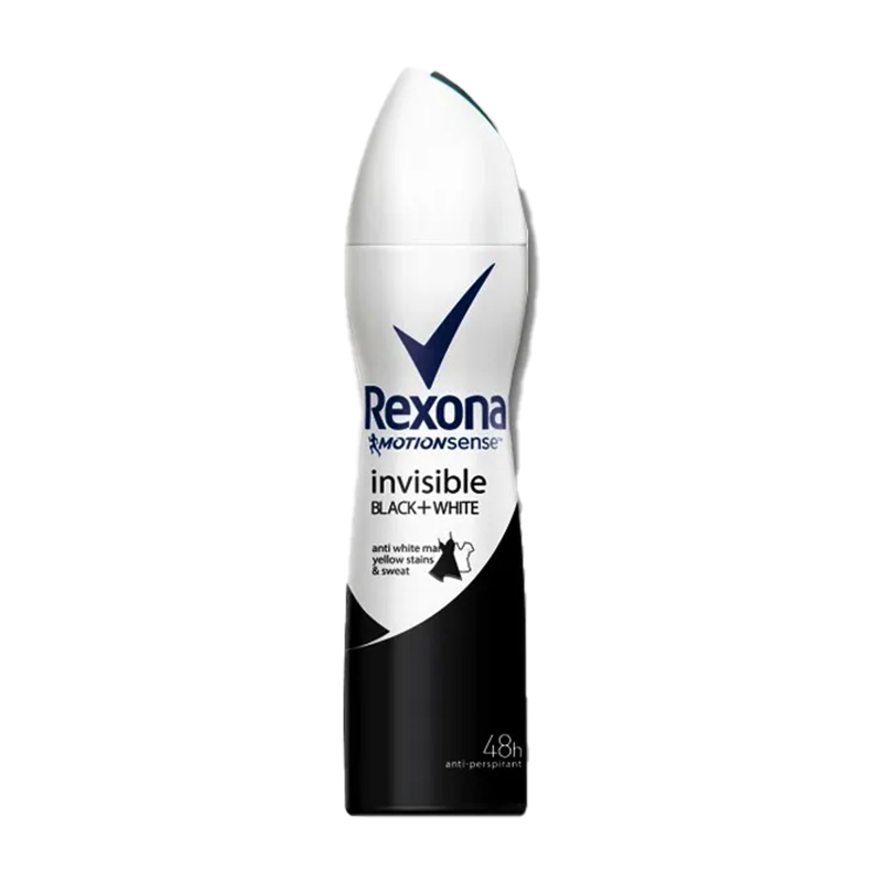 Antiperspirant-spray Rexona Invisible black and white 150ml