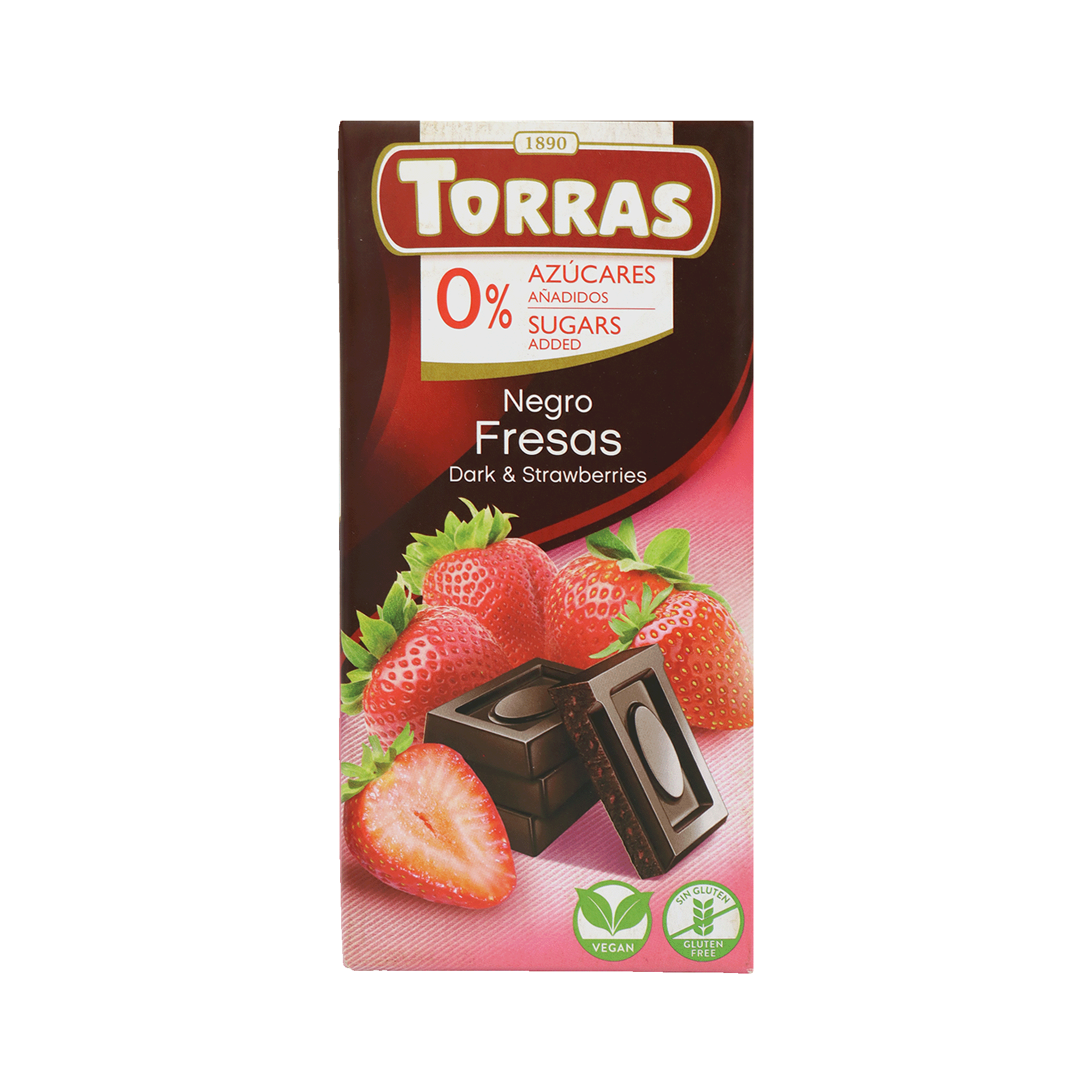 Плитка Torras тем.шок-клубника б/г/с 75г