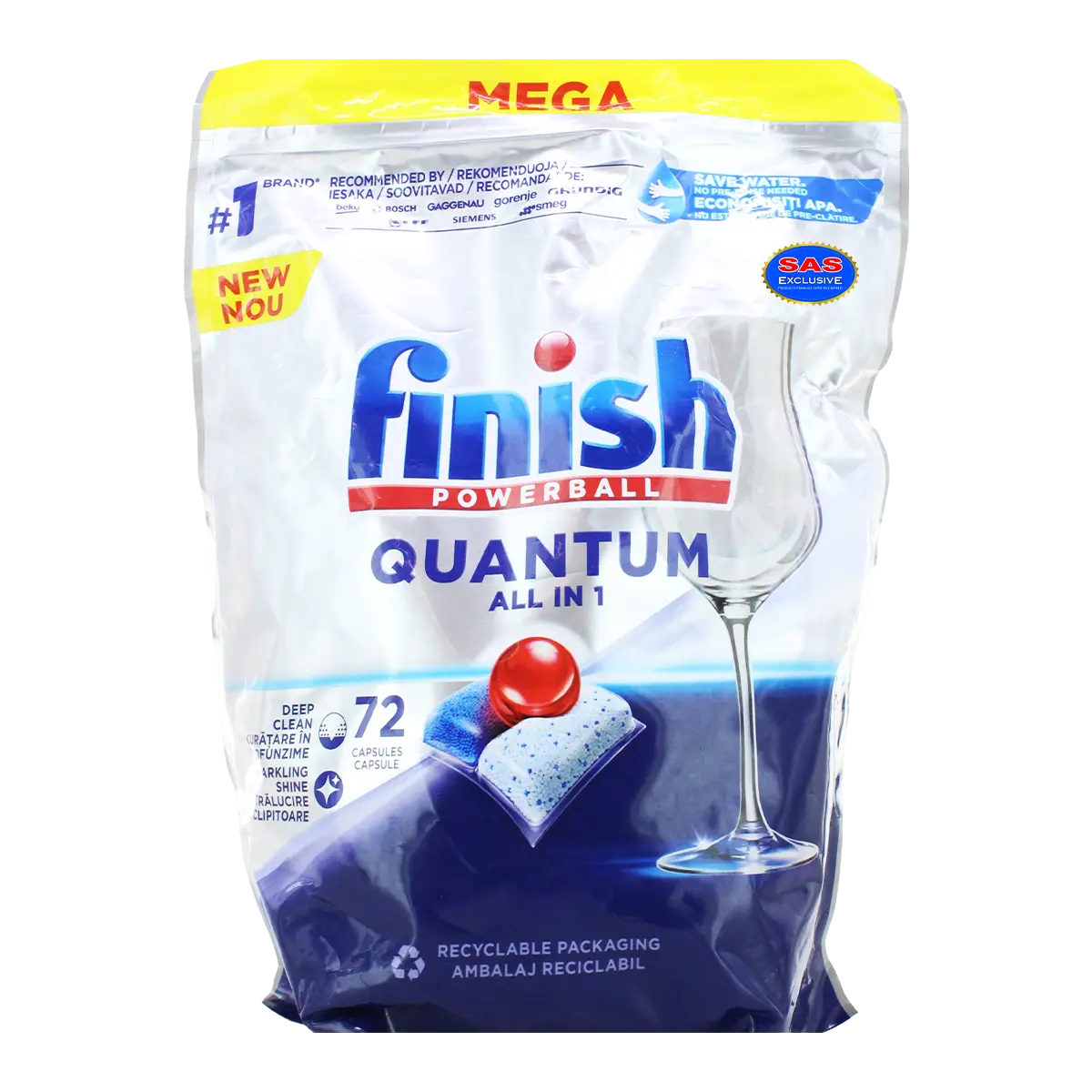 Capsules for dishwasher use "Finish Powerball Quantum" 72 pcs
