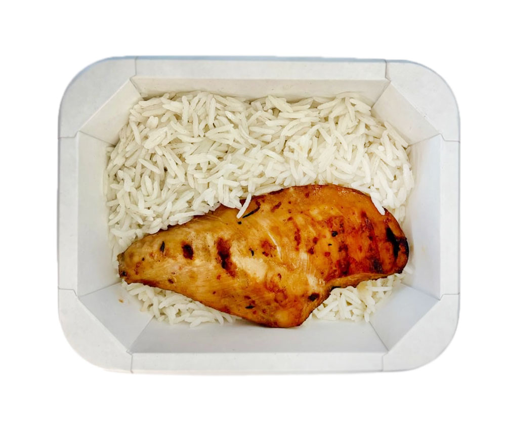 Կոմբո բրինձ, հավի սթեյք