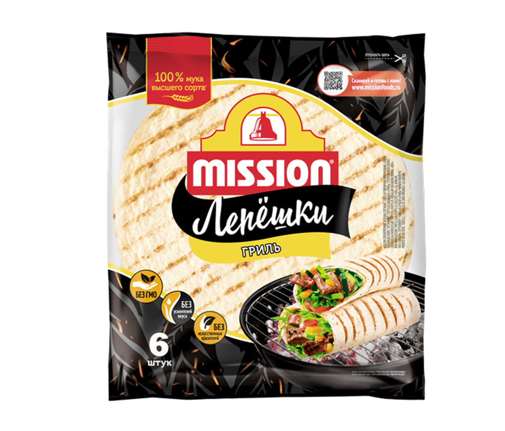 Тортильи Mission Гриль 20см 6 шт․