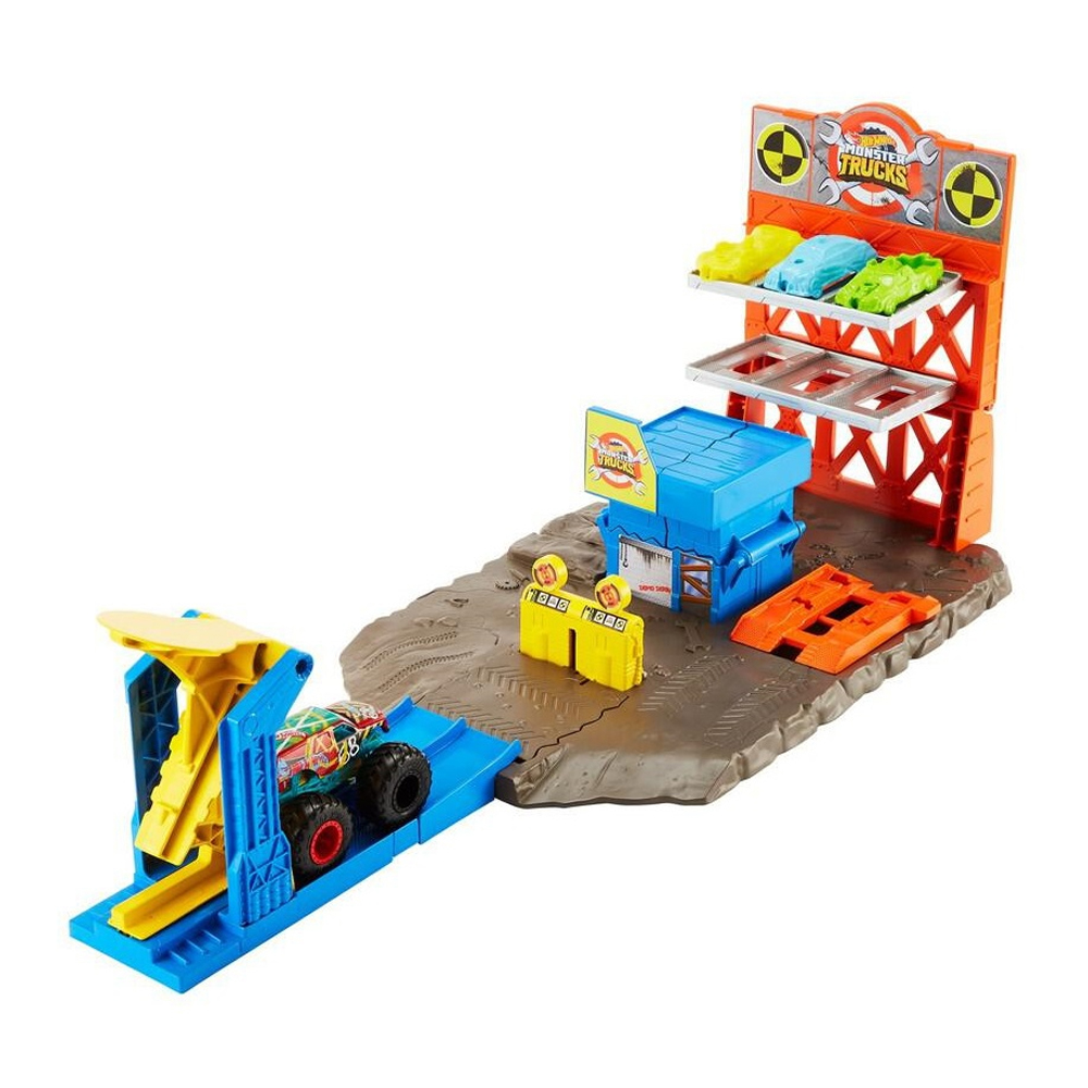Игровой набор Hot Wheels Монстр-трак Автотрек Взрывная станция
