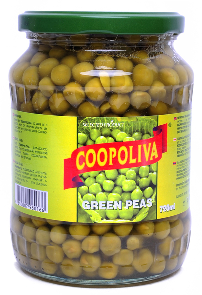 Green peas "Coopoliva" 720g