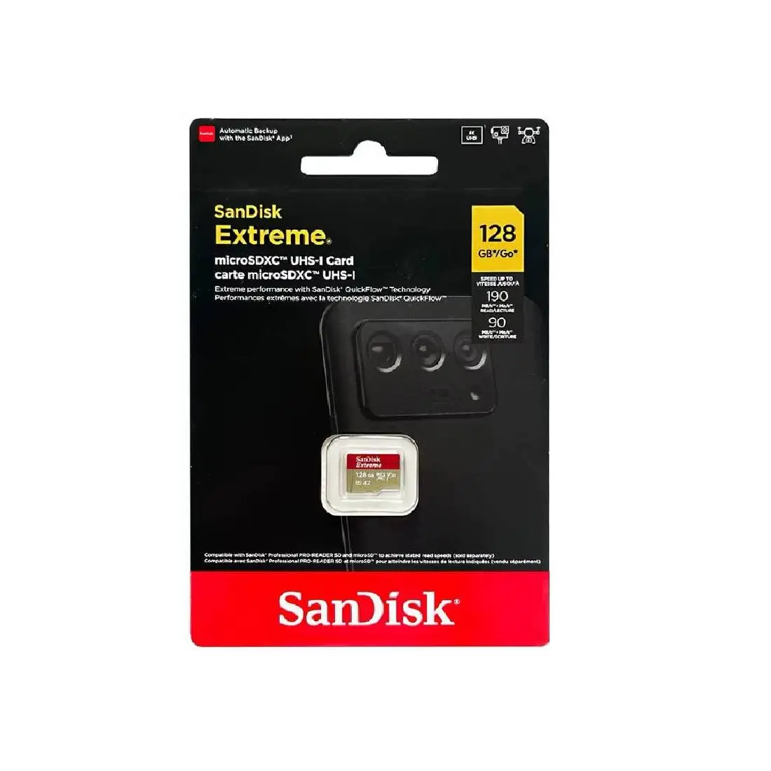 Հիշողության քարտ Sandisk Micro SDXC UHS-I Card 128GB Extreme 190Mb/S