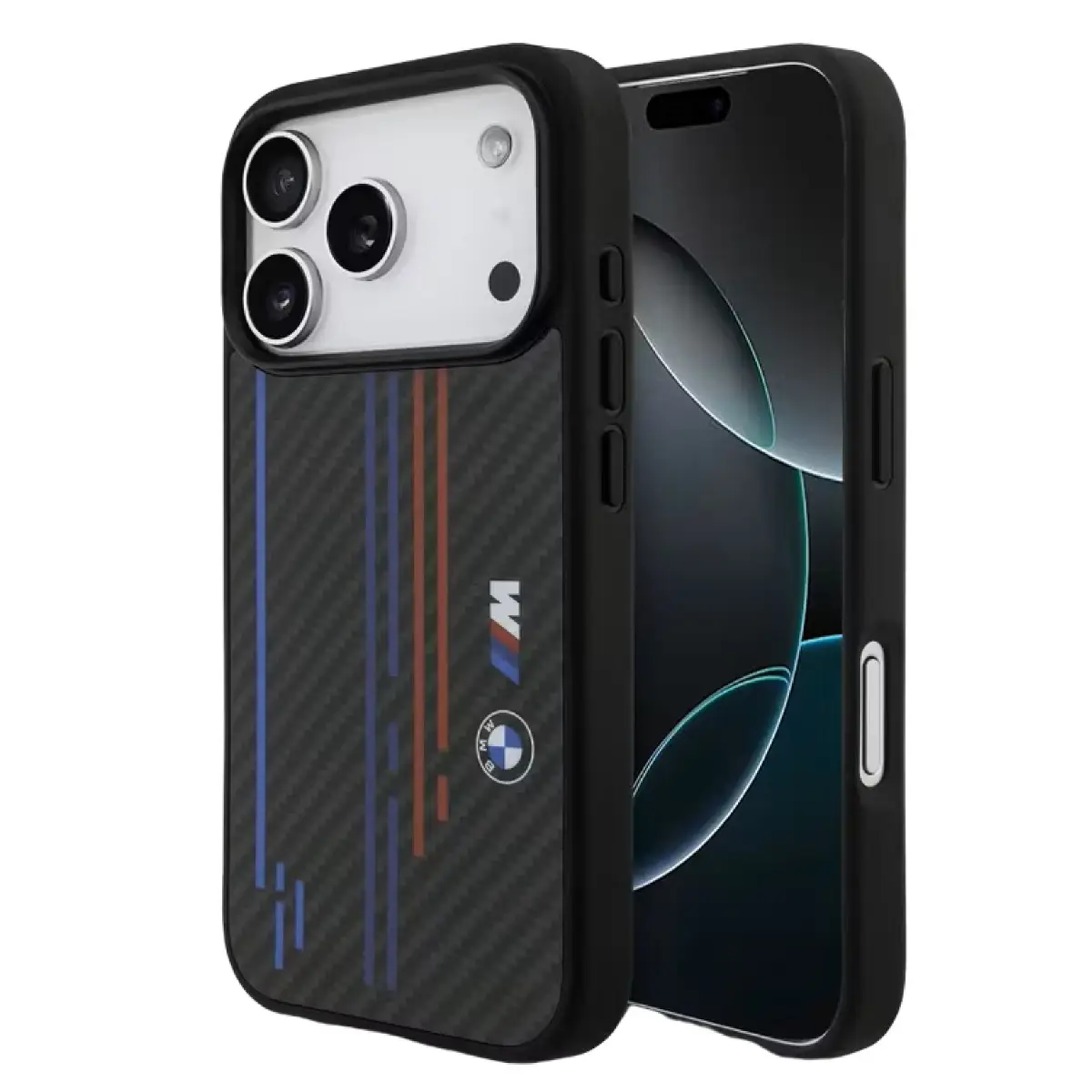 Պատյան iPhone 17 Pro Max BMW Magsafe Kevlar Printed Tricolour Metal 