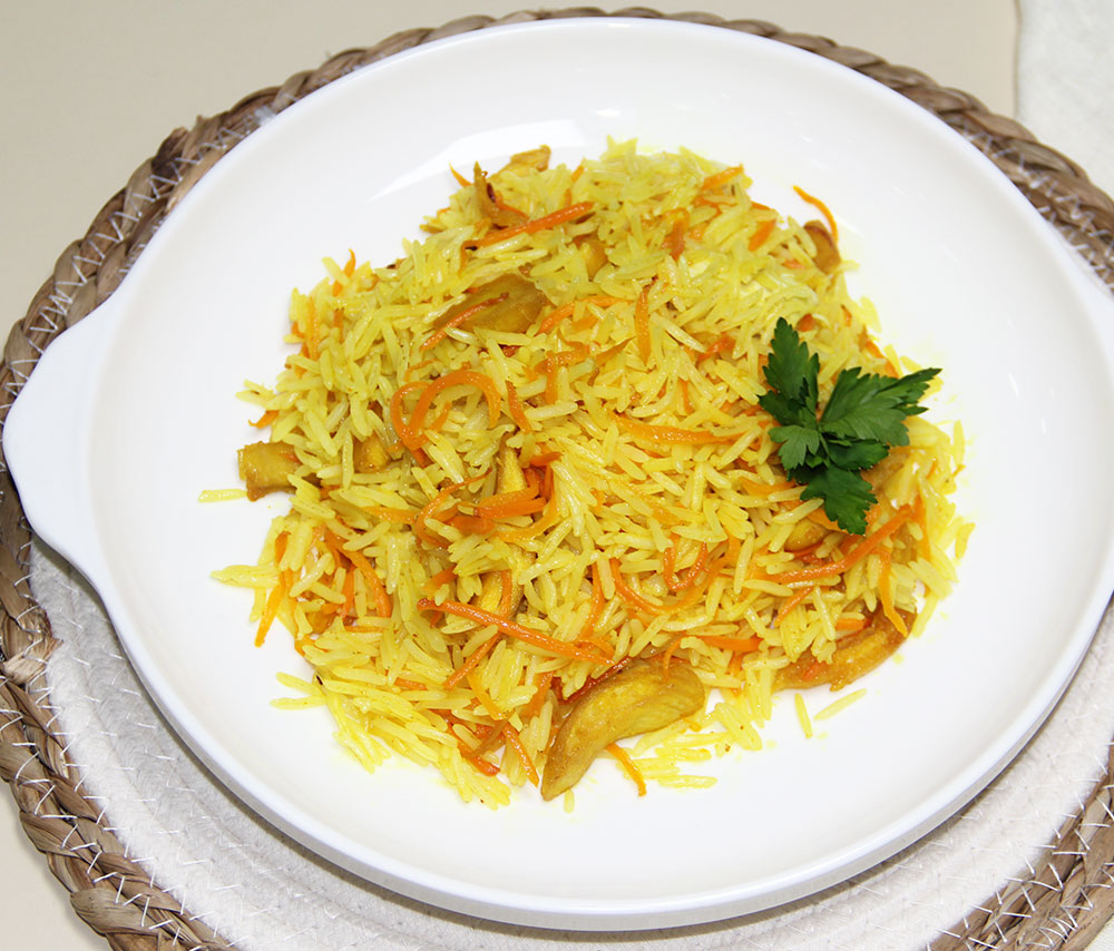 Uzbek pilaf with chicken