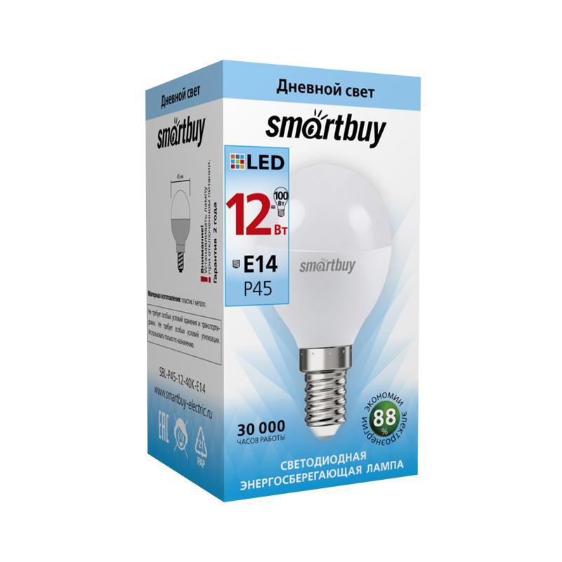 Bulb "Smartbuy" LED 12W P45 Е14 4000K daylight