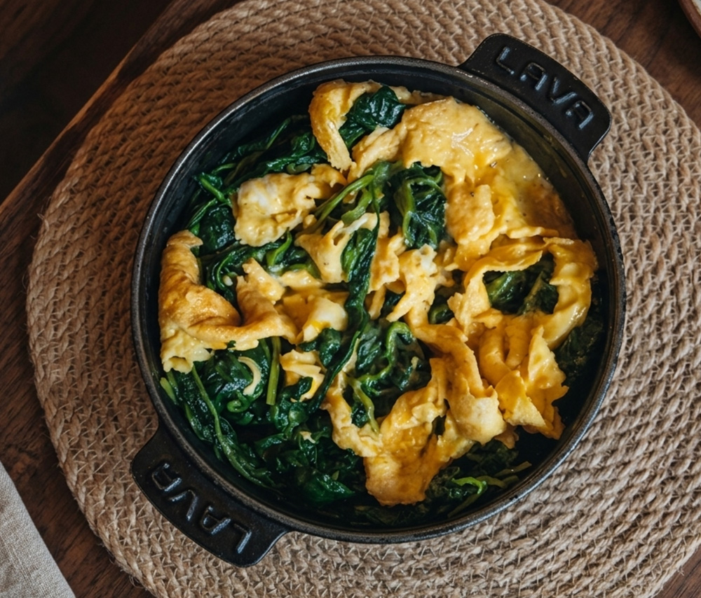 Жареный шпинат