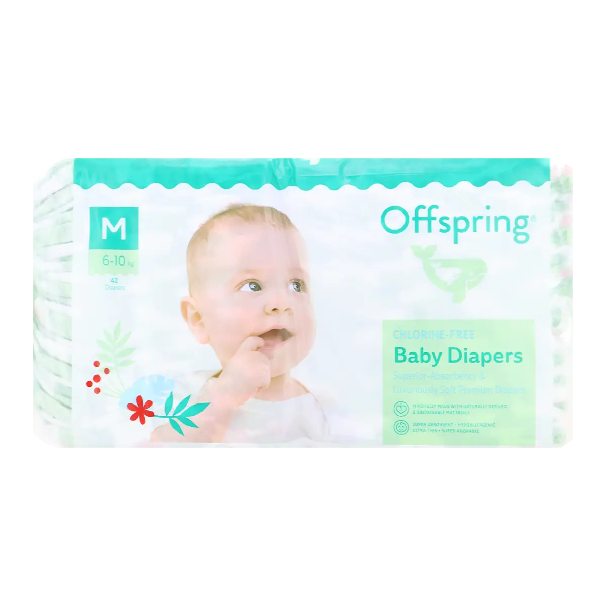 Diapers "Offspring M" 6-10kg, 42 pcs
