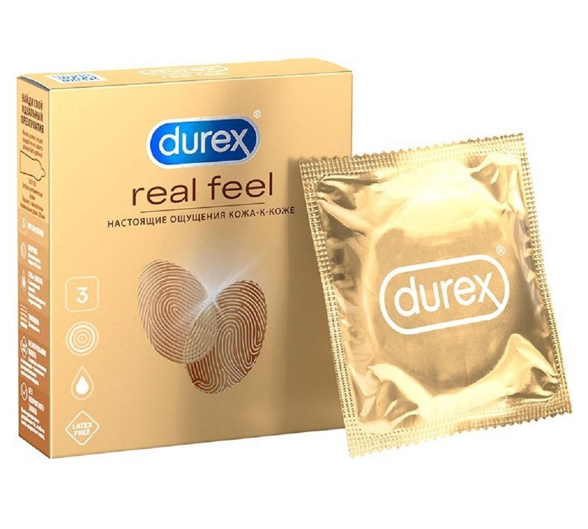 Condoms "Durex Real Feel" 3pcs
