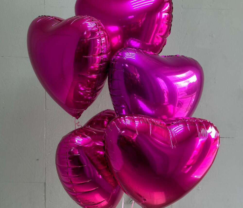 Воздушный шар «Розовое сердце» (с гелием)