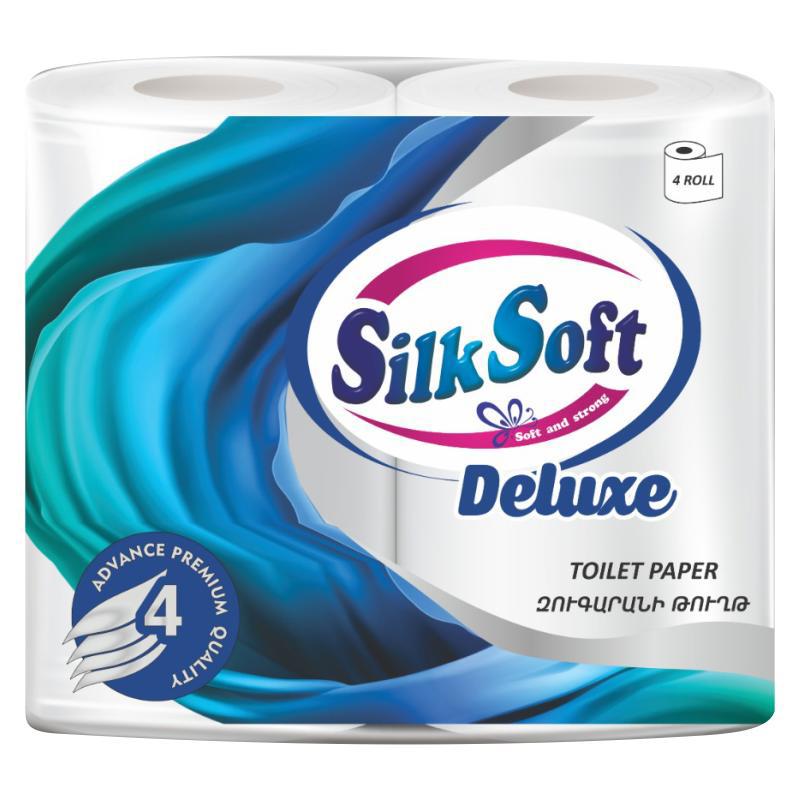 Toilet paper "Silk Soft" 4pcs. Deluxe