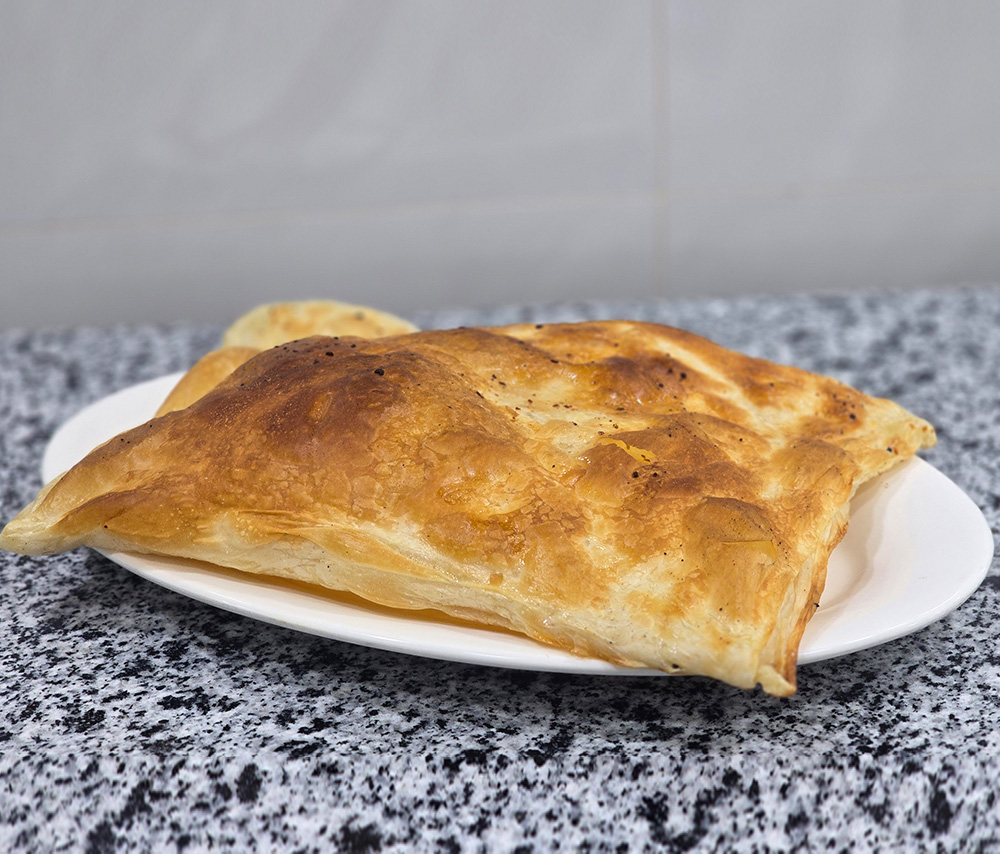 Bughacha with cheese