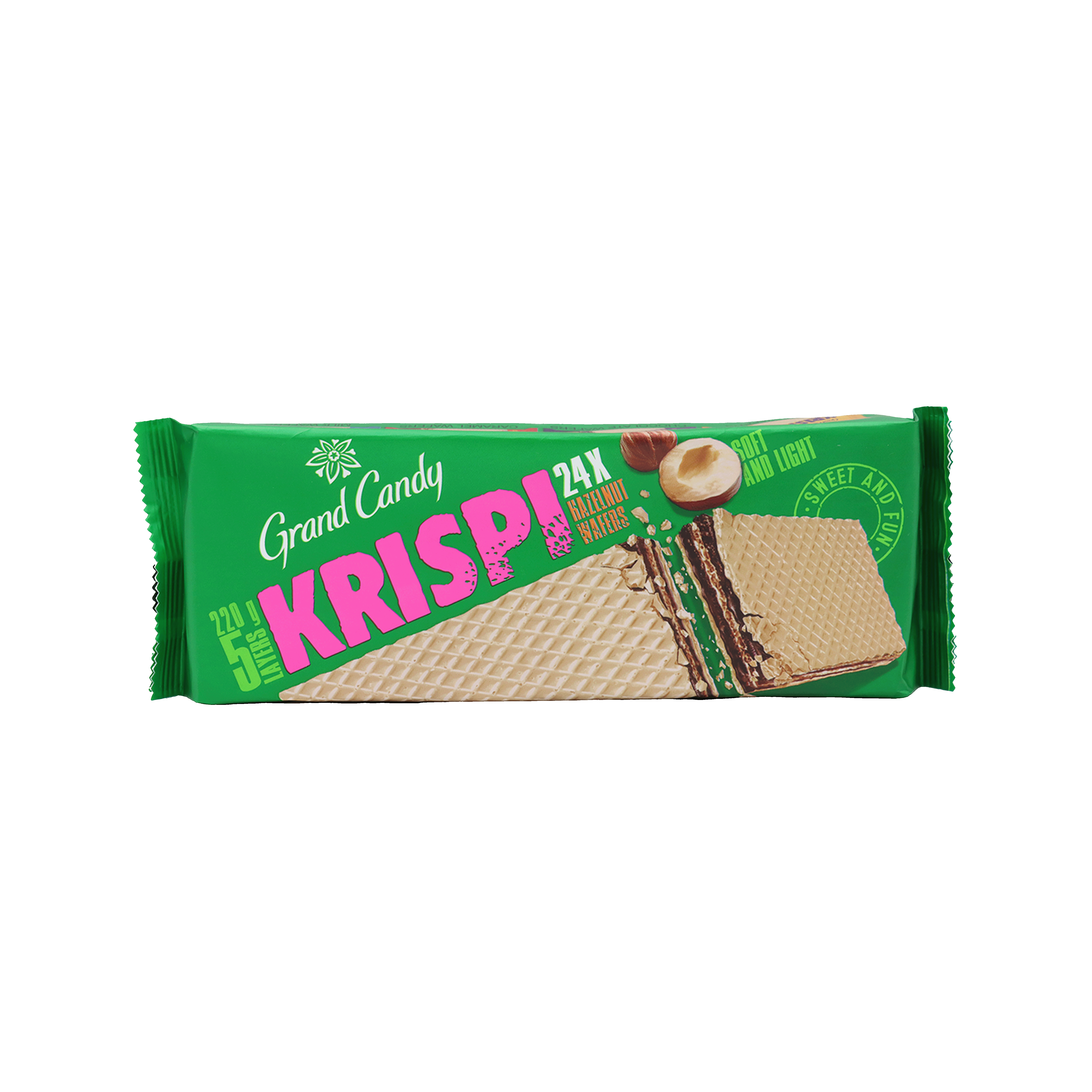 Вафли "GC" Krispi с фунд.кремом 220г