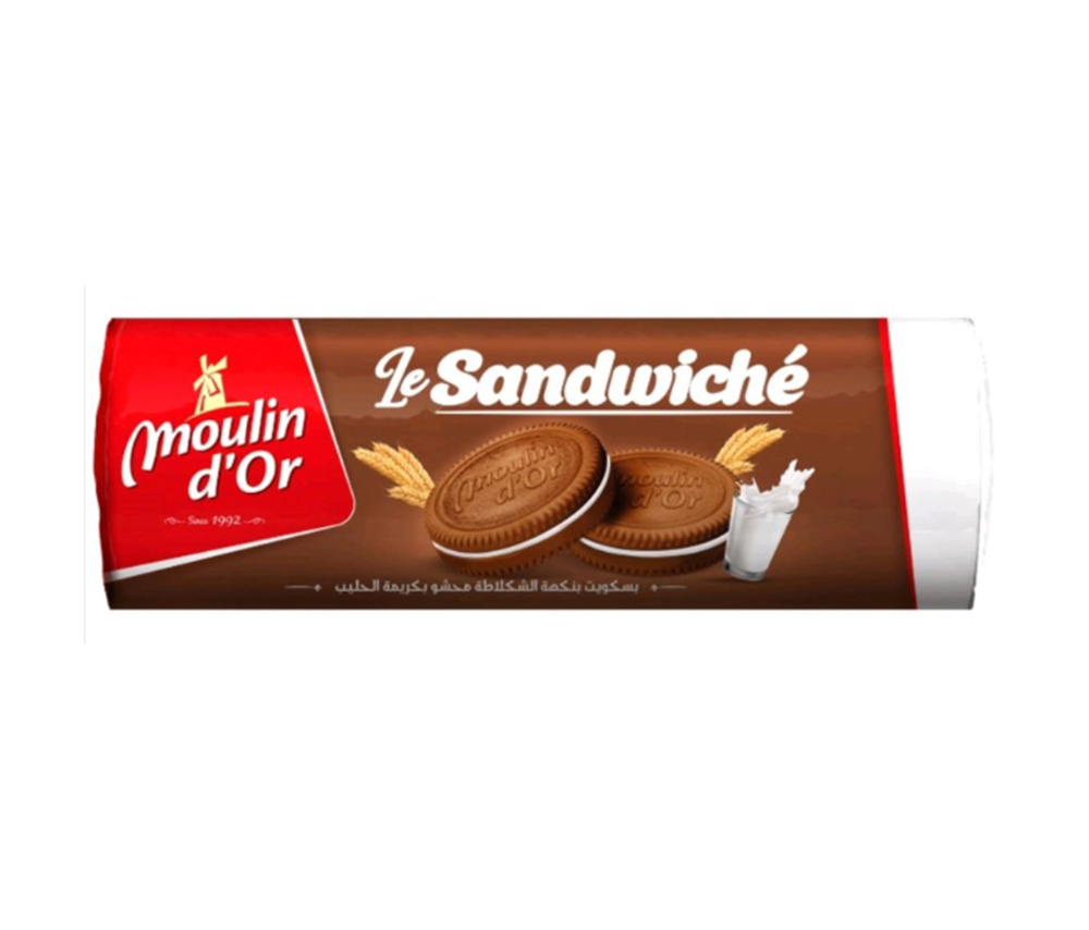 Թխվածքաբլիթ Մուլին Դօռ Լե Սենդվիչ կաթնային կրեմով 190գ