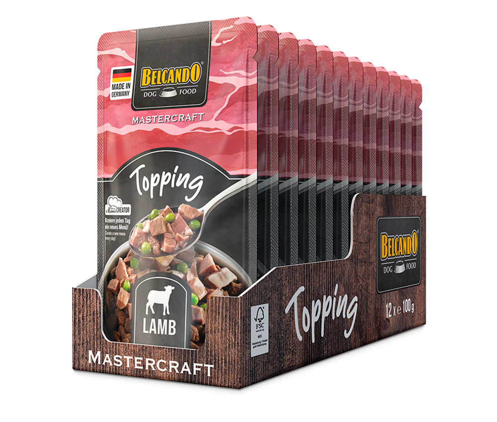 Wet food for dogs MASTERCRAFT Topping Lamb 100 g