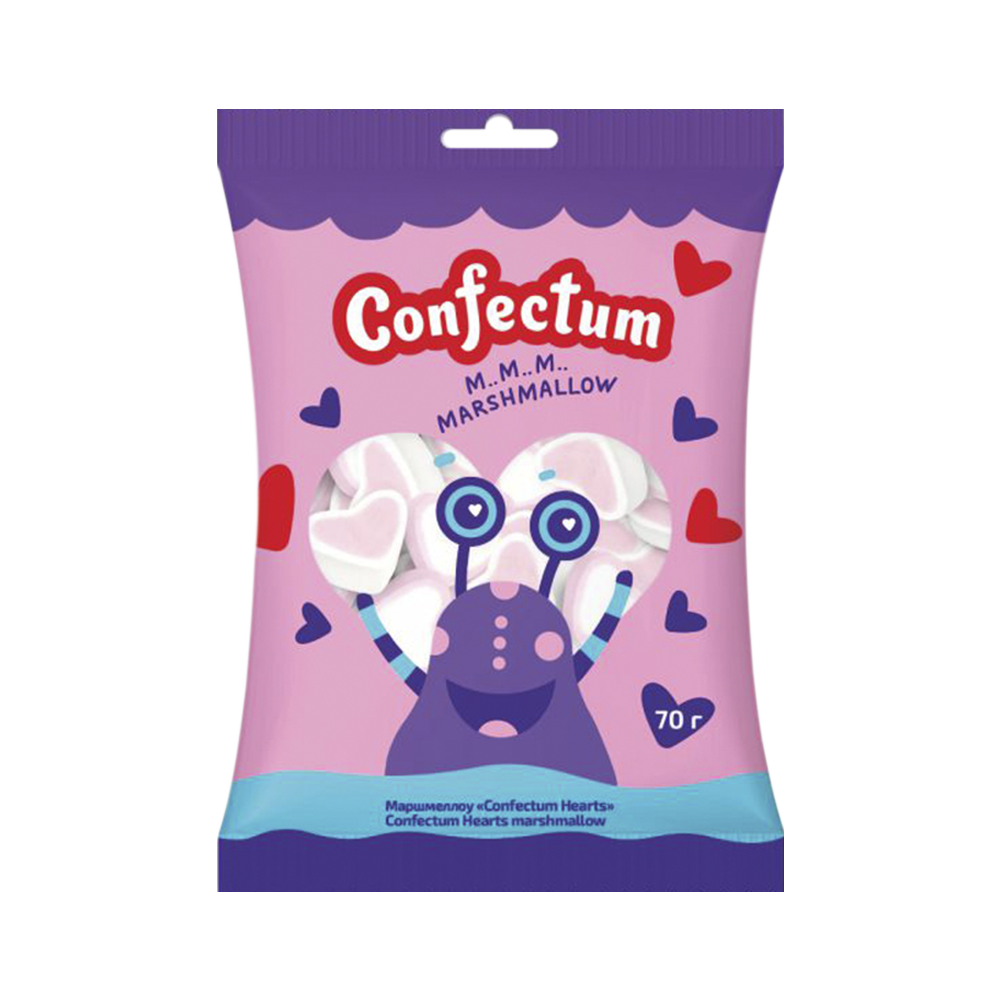 Marshmallow "Confectum" hearts 70g