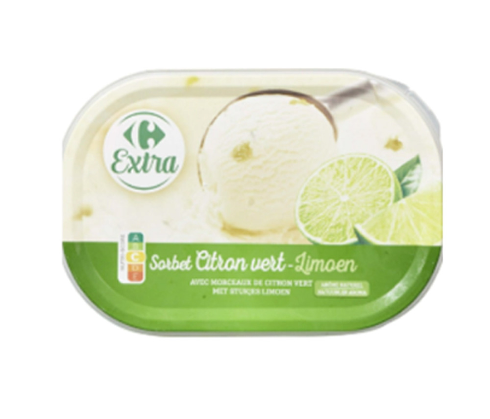 Carrefour Extra Ice Cream Green Lemon 550g