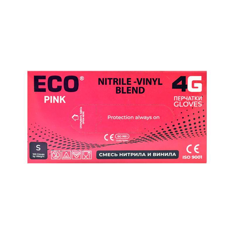 Перчатки "Eco" 4G синтет. роз. S 100шт