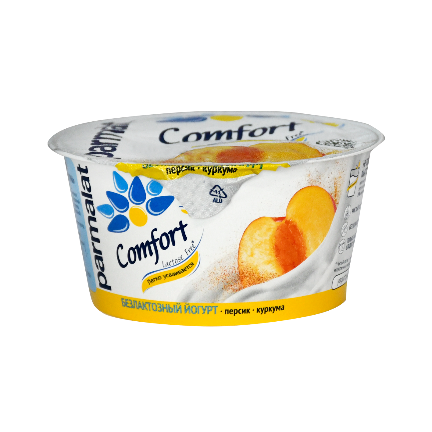 Йогурт Пармалат персик-курк. 3% б/л 130г