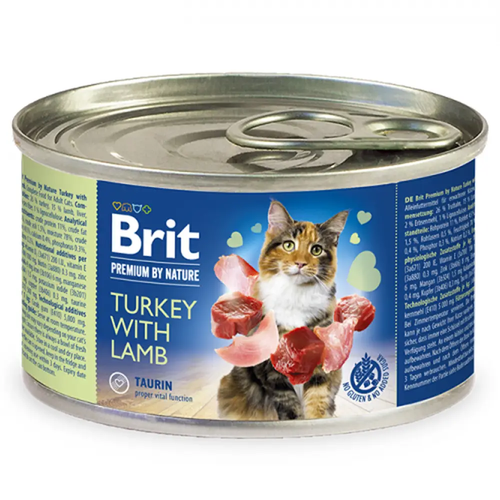 Brit կատվի պաշտետ / Brit cat meat pate Turkey with Lamb 200g 