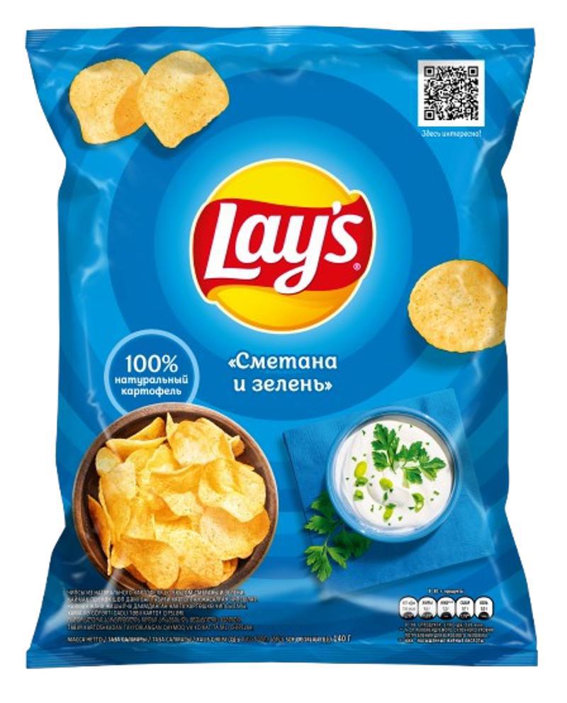 Chips "Lays" sour cream and greens 140g