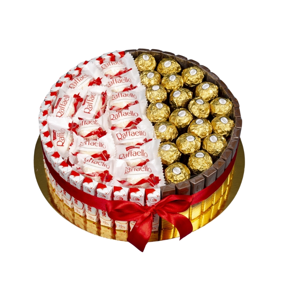 Քաղցր հավաքածու սպիտակ և ոսկեգույն