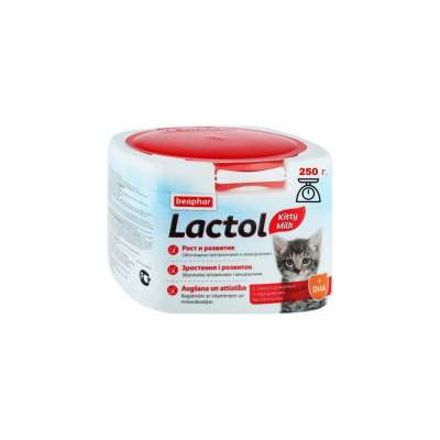 Beaphar Lactol (առաջին տարիքի կաթ) կաթի փոխարինիչ 0-ից 2 ամսական կատվի ձագերի համար, 250 գ