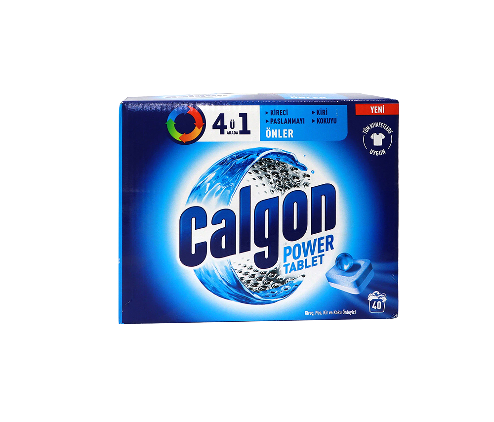 Ջուրը փափկեցնող կոճակներ լվացքի մեքենայի համար "Calgon" 40 կոճակ․
