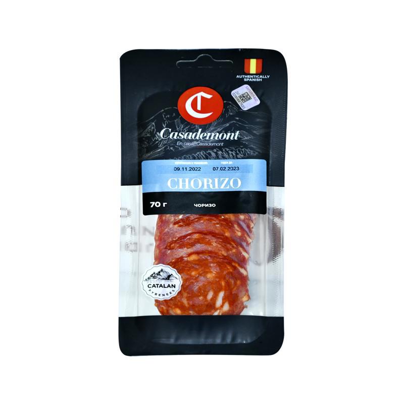 Raw-cured sausage, sami-dry chorizo "Casademont" sliced 70g