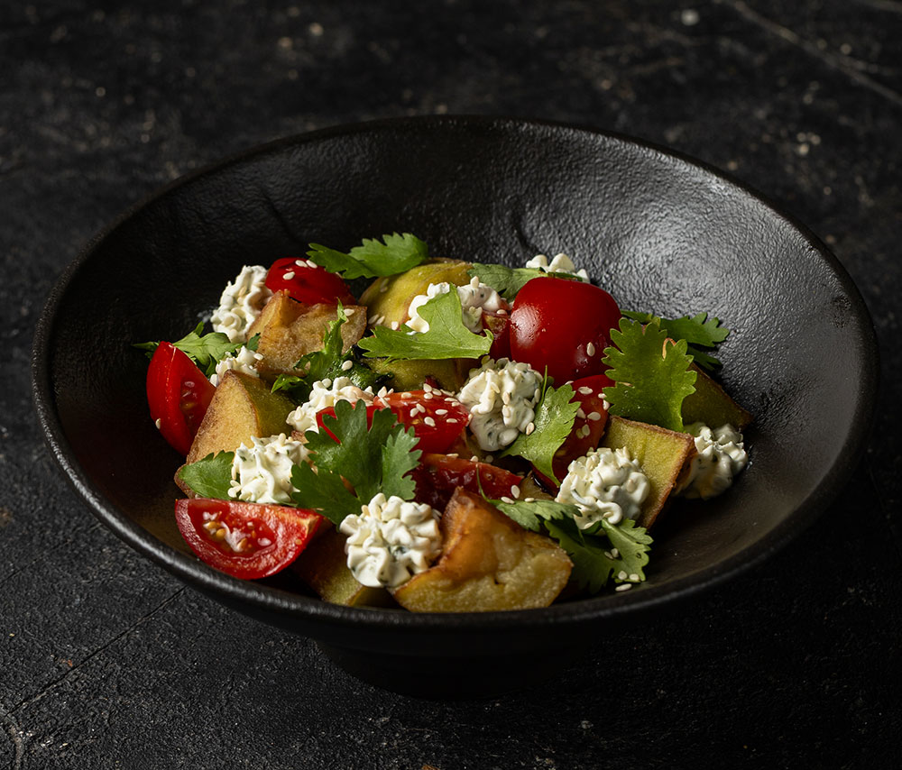 Crispy eggplant salad