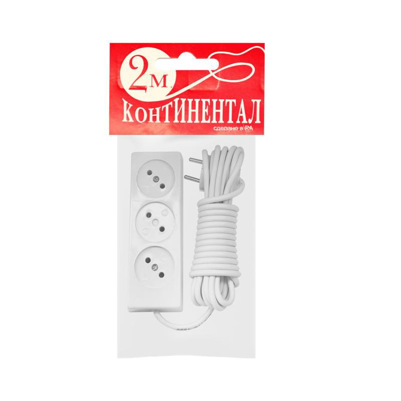Удлинитель Континентал 3роз.2м 20-09