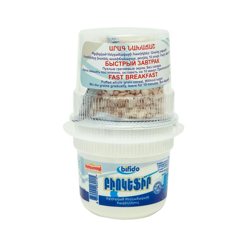 Biokefir "Marianna" Bifido with chubby buckwheat grains 1% 250g