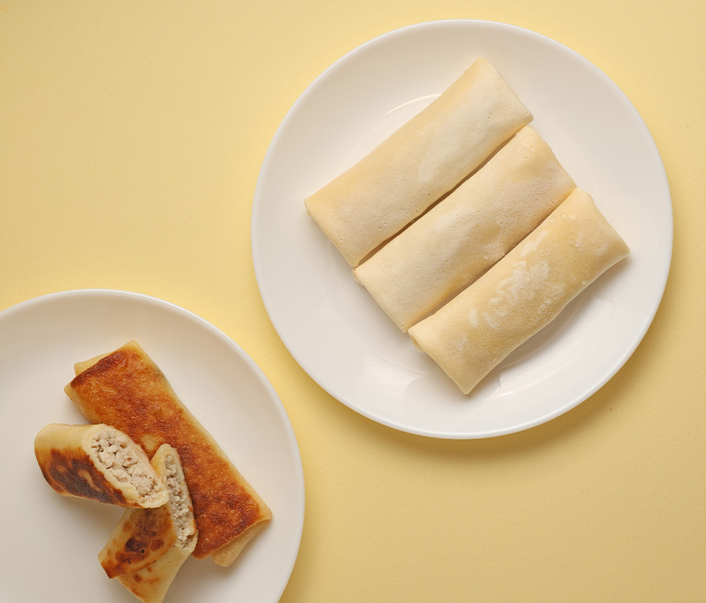 Crepes with chicken breast