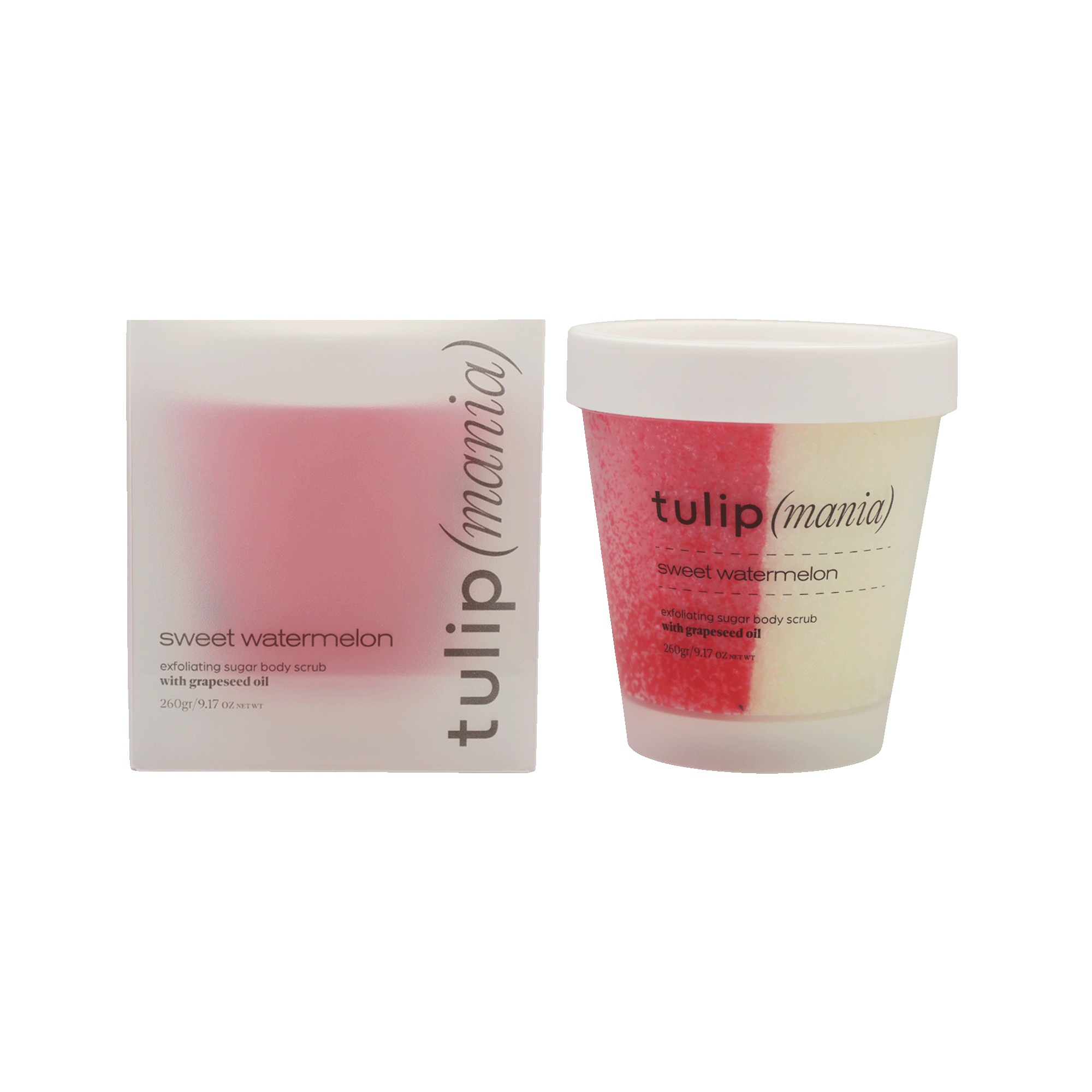Body sugar scrub "Tulip mania" sweet watermelon 260g