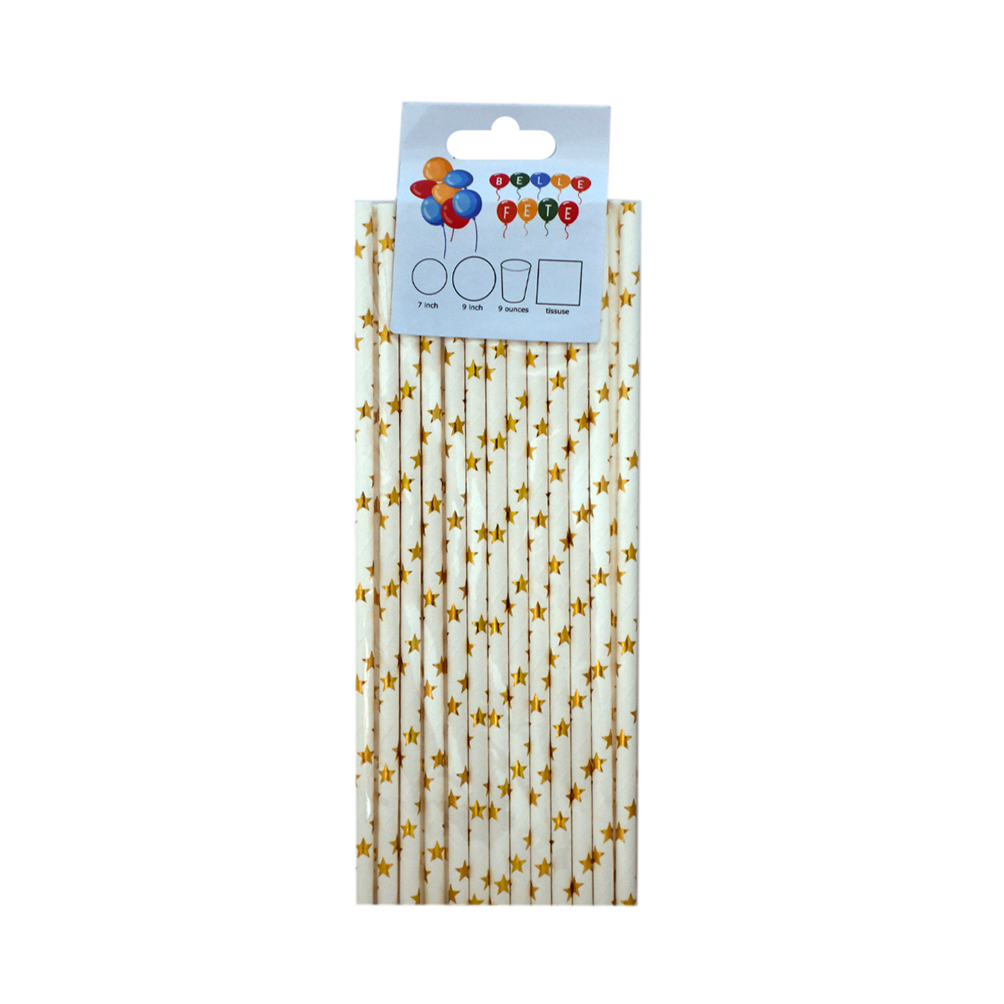 Juice tubes with solid color "Happy Birthday" 25pcs