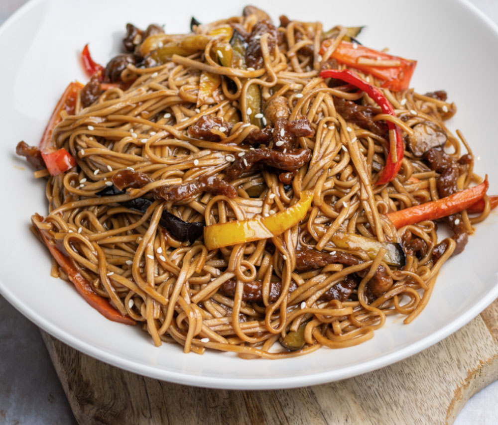 Սոբա հորթի մսով