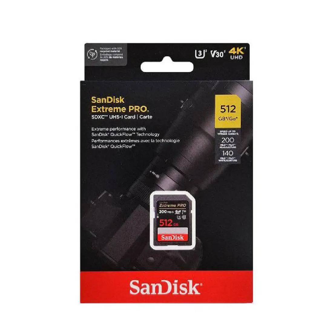 Հիշողության քարտ Sandisk 512GB Extreme Pro SDXC UHS Card 200MB