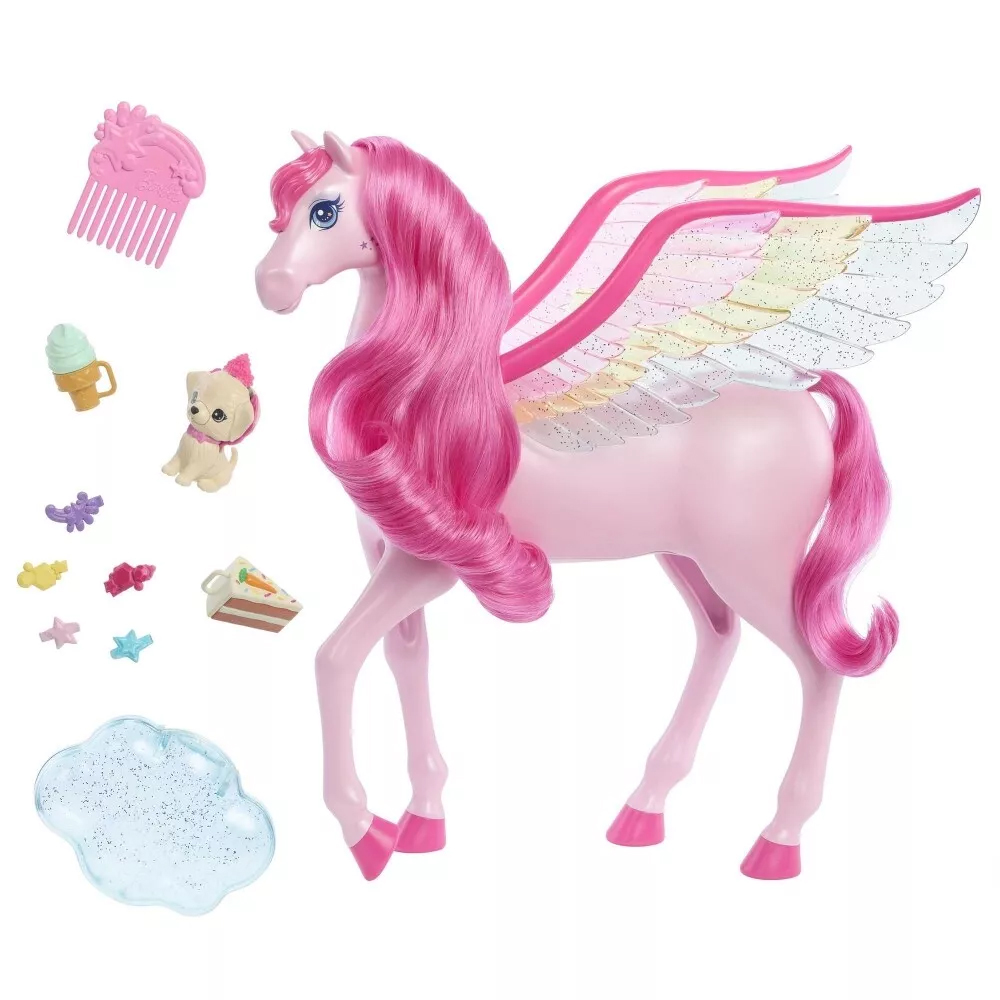 Barbie A Touch of Magic Pink Pegasus with Puppy with Lights and Sounds