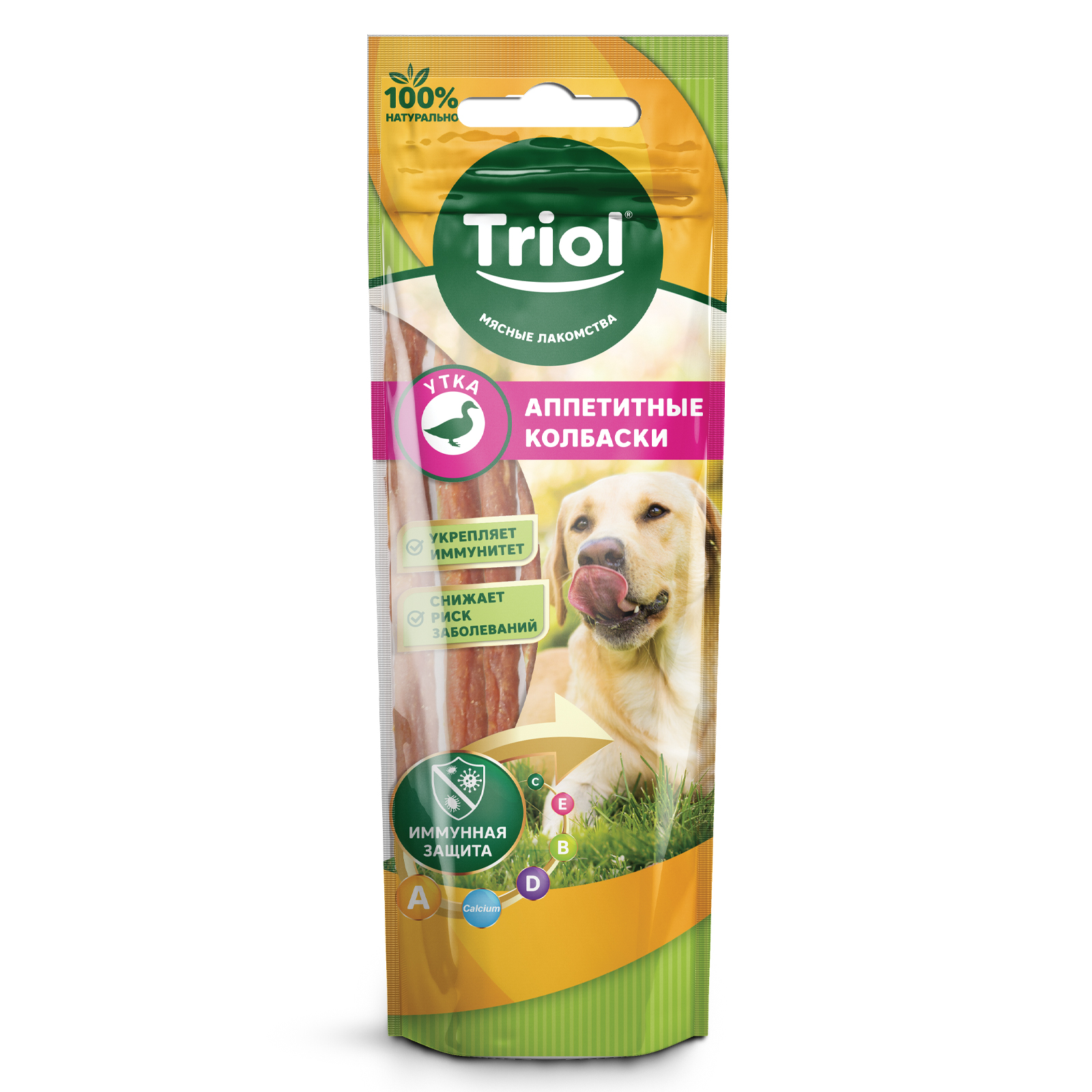 Triol Лакомство для собак «Аппетитные колбаски из утки», 40 г