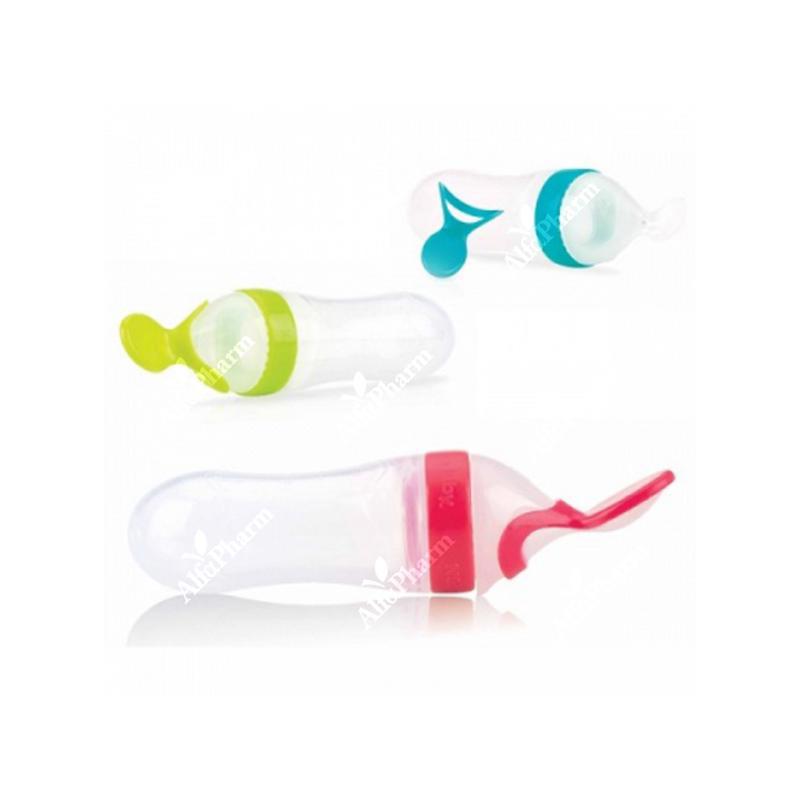Nuby Bottle 5591 with silicone spoon 90ml + spare spoon 4m +