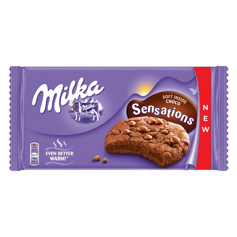 Cookies with chocolate pieces "Milka Sensations" 156g