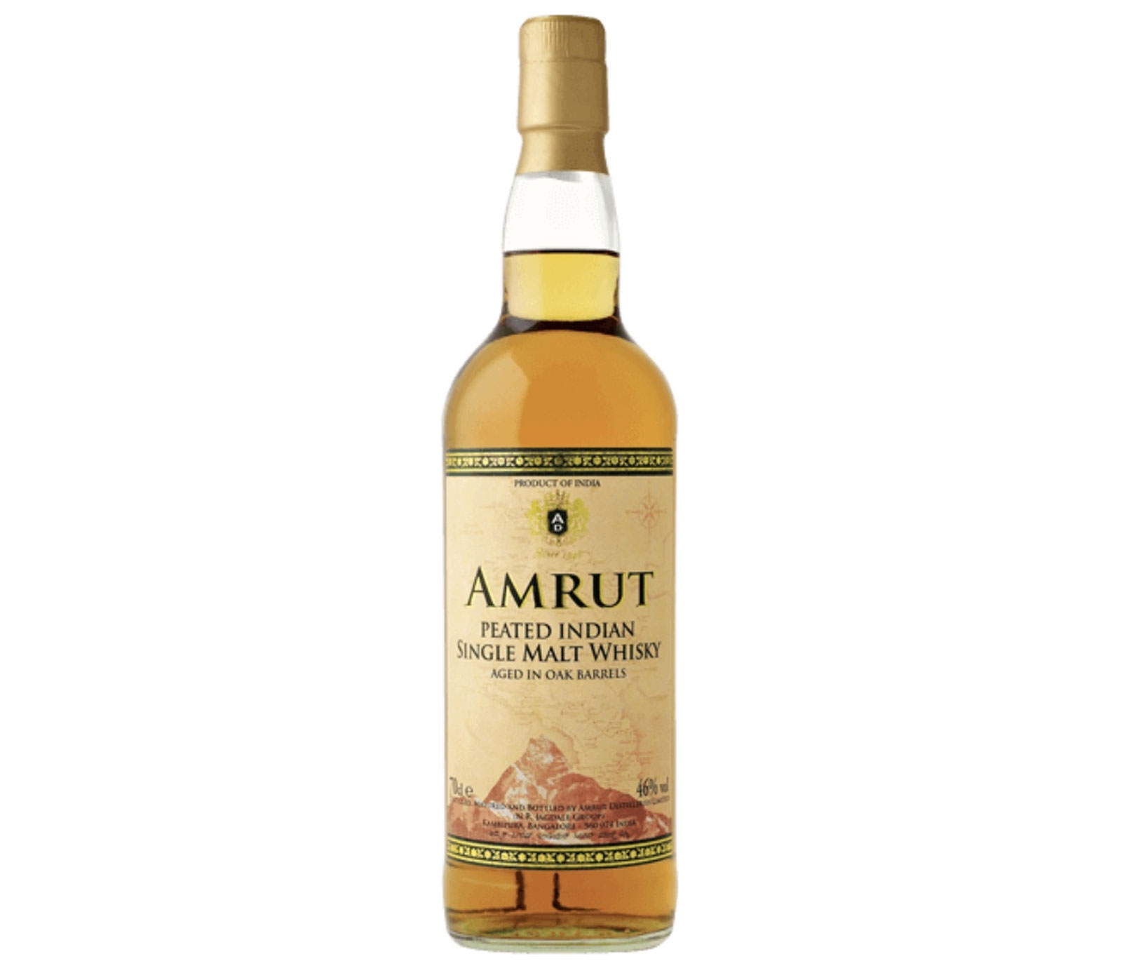 Single malt виски. Виски индийский Amrut Peated Single Malt 0.7 л. Виски 