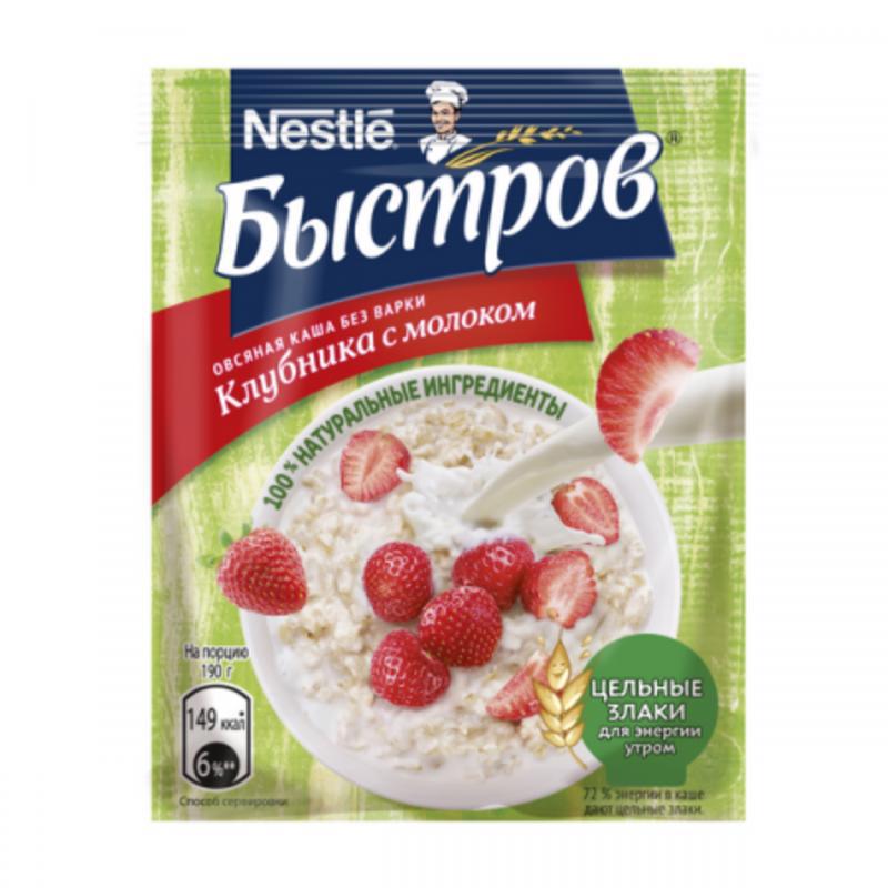 Վարսակի շիլա "Բիստրով" ելակ կաթով 40գր