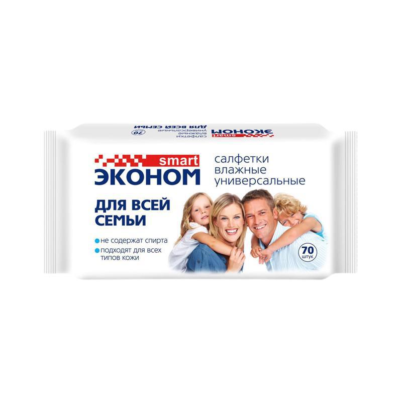 Салфетки влаж. Smart Эконом унив. 70шт