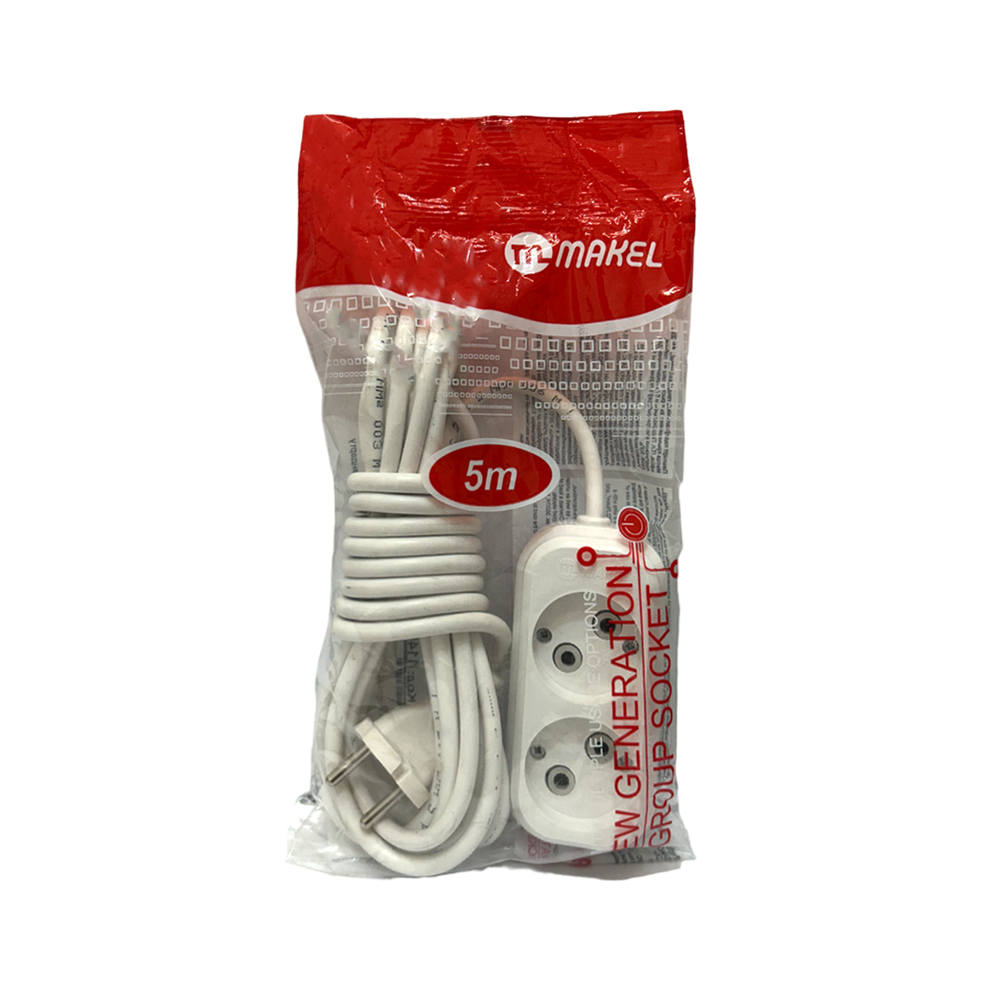 Удлинитель Makel 2роз. 5м