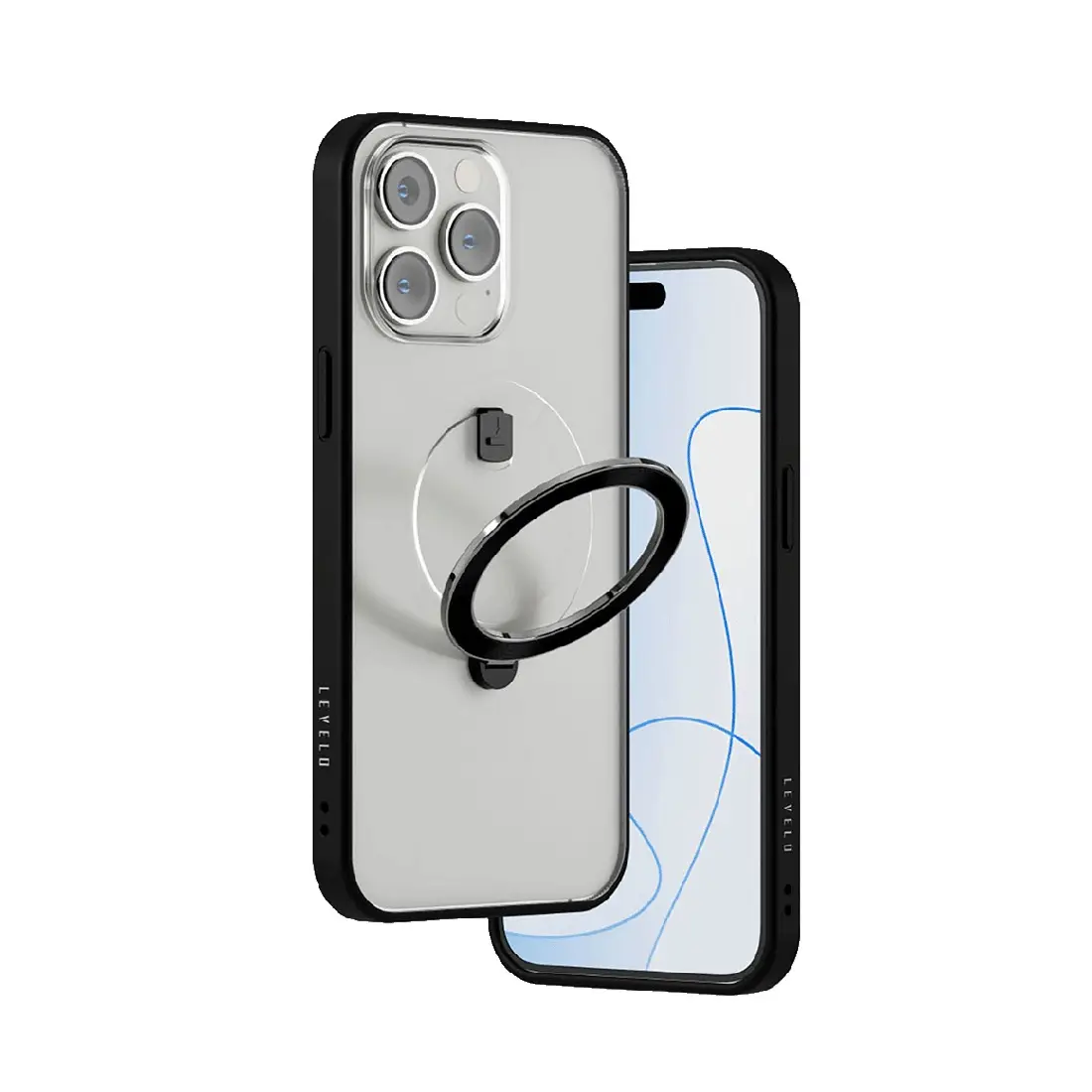 Պատյան Levelo MagSafe Ringo Multi-Functional Kickstand Case Black for iPhone 14