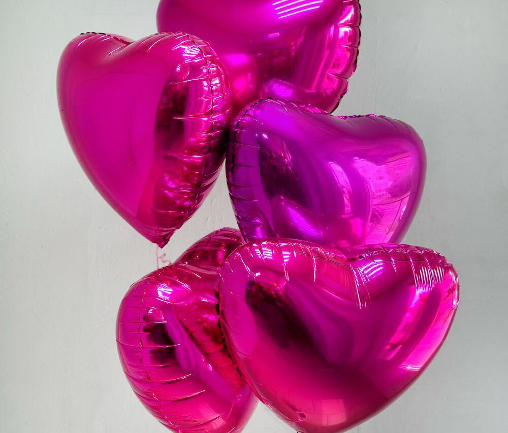 Վարդագույն սիրտ փուչիկ (գազով)