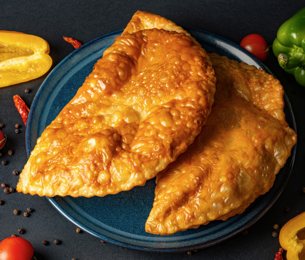 Cheburek with potatoes